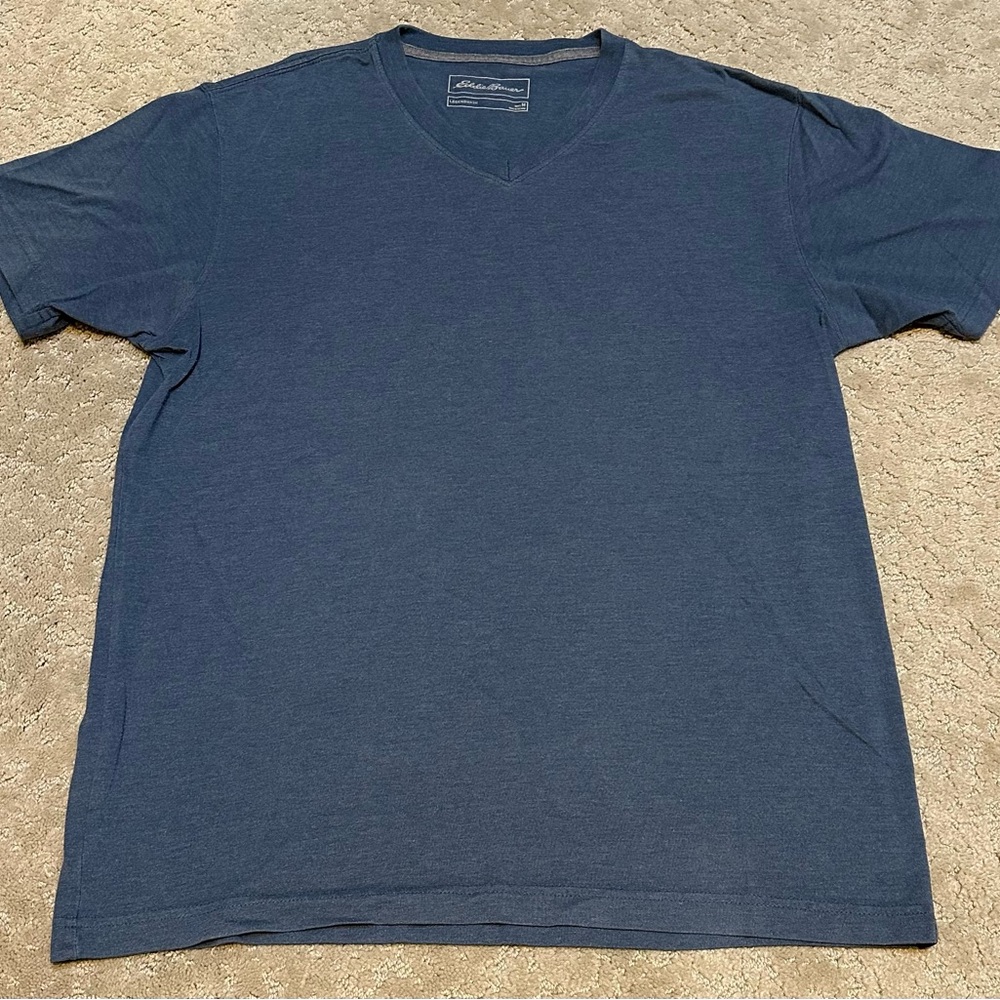 Eddie Bauer Men's Navy V-Neck Tee